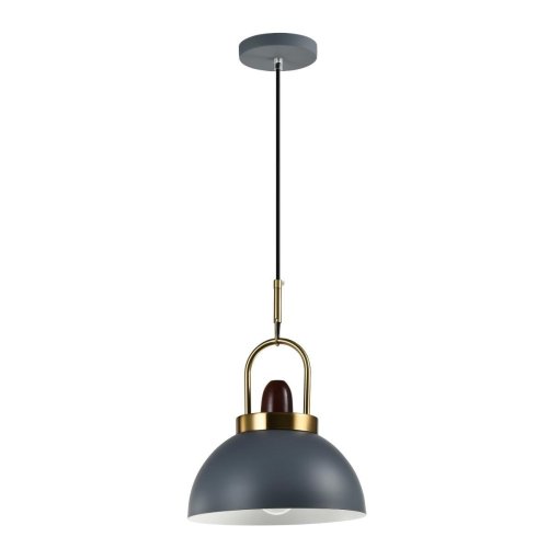 Светильник подвесной Ravenna V10446-1P Moderli серый 1 лампа, основание серое в стиле лофт 