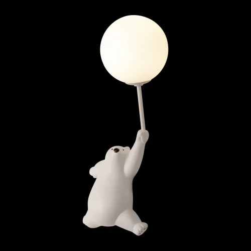Бра Teddy 10030W/B LOFT IT белый на 1 лампа, основание белое в стиле современный шар фото 2