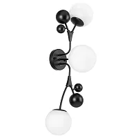 Бра Croco 815537 Lightstar белый 3 лампы, основание чёрное в стиле современный флористика арт-деко 
