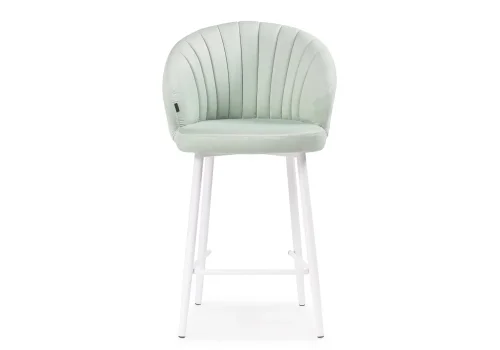 Полубарный стул Бэнбу velutto 14 / белый 499989 Woodville, зелёный/велюр, ножки/металл/белый, размеры - ****550*560 фото 2