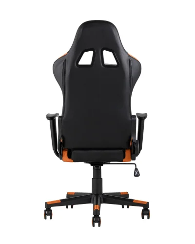 Кресло спортивное TopChairs Gallardo, оранжевое УТ000004574 Stool Group, оранжевый/экокожа, ножки/металл/чёрный, размеры - ****660*640 фото 5