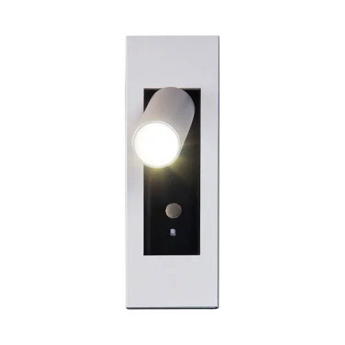 Бра с выключателем LED Bedside 4280-1W Favourite серебряный матовый серебро на 1 лампу, основание серебряное матовое серебро в стиле хай-тек для чтения