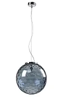 Светильник подвесной MAYO SP1 D300 CHROME/BLUE Crystal Lux прозрачный 1 лампа, основание хром в стиле модерн выдувное