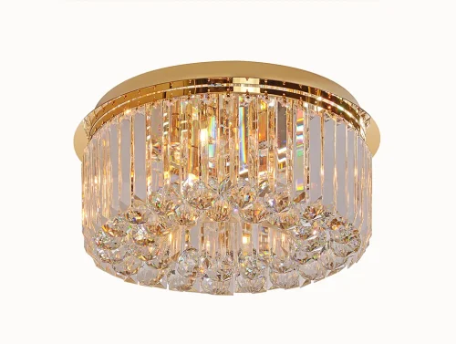 Люстра потолочная 8408/PL gold NEW Newport прозрачная на 8 ламп, основание золотое в стиле американский современный классический 