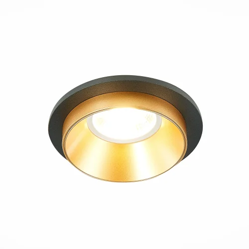 Светильник точечный St206 ST206.248.01 ST-Luce чёрный золотой 1 лампа, основание чёрное золотое в стиле современный хай-тек  фото 3