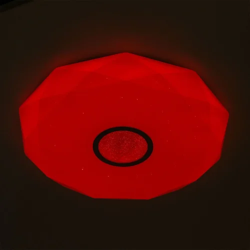 Светильник потолочный LED с пультом с Алисой Диамант Смарт CL713A100G Citilux белый 1 лампа, основание белое в стиле современный с пультом фото 5