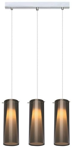 Светильник подвесной 229-106-03 Velante серый белый 3 лампы, основание хром в стиле современный трубочки