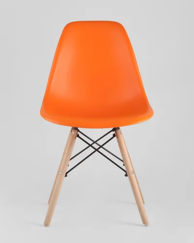 Стул EAMES, оранжевый УТ000039885 Stool Group, оранжевый/пластик, ножки/массив дерева/бежевый, размеры - ***** фото 2