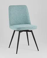 Стул Flatt, вращающийся, светло-зеленый, сиденье УТ000040504 Stool Group, зелёный/рогожка, ножки/металл/чёрный, размеры - *855****