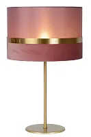 Настольная лампа Extravaganza Tusse 10509/81/66 Lucide розовая 1 лампа, основание золотое металл в стиле современный 