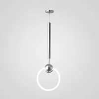 Светильник подвесной RING L D30 Серебро 178413-26 ImperiumLoft белый на 1 лампу, основание серебряное в стиле современный 