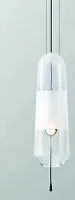 Светильник подвесной Drop 8121P WH iLamp прозрачный 1 лампа, основание серое в стиле современный трубочки