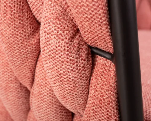 Стул обеденный 9691-LM MATILDA, цвет сиденья розовый (LAR-275-10), цвет основания черный Dobrin, розовый/текстиль, ножки/металл/чёрный, размеры - ****620*560 фото 10