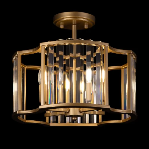 Люстра потолочная Solar MOD087CL-04G Maytoni прозрачная на 4 лампы, основание золотое в стиле современный классический  фото 2