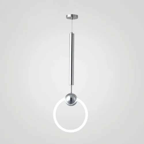 Светильник подвесной RING S D20 Серебро 140964-26 ImperiumLoft белый 1 лампа, основание серебряное в стиле современный 