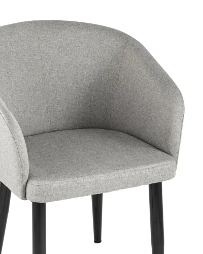 Кресло Ральф рогожка серый УТ000004170 Stool Group, серый/рогожка, ножки/металл/чёрный, размеры - ****580*600 фото 7