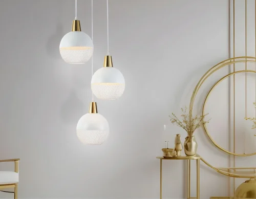 Светильник подвесной TR8503 Ambrella light белый на 3 лампы, основание белое в стиле лофт фото 6