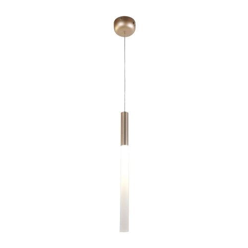 Светильник подвесной LED Tibia 2217-1P Favourite прозрачный 1 лампа, основание золотое в стиле модерн трубочки