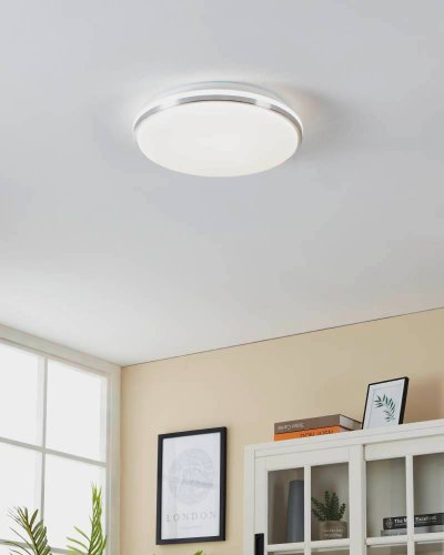 Светильник потолочный LED Pinetto 900365 Eglo белый 1 лампа, основание хром в стиле современный  фото 2