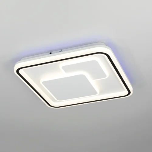 Люстра потолочная LED с пультом Квест CL739180E Citilux белая на 1 лампа, основание белое в стиле современный с пультом фото 3