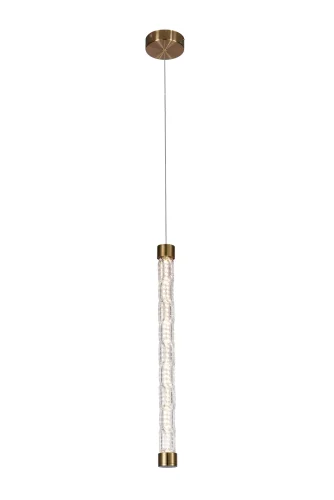 Светильник подвесной LED 0874PLB-18A Milosh Tendence прозрачный 1 лампа, основание бронзовое в стиле современный трубочки