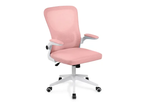 Компьютерное кресло Konfi pink / white 15331 Woodville, розовый/сетка ткань, ножки/металл/белый, размеры - *1110***600*660 фото 6