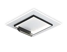 Светильник потолочный LED с пультом FL51455 Ambrella light белый чёрный 1 лампа, основание белое в стиле современный хай-тек с пультом
