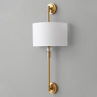 Бра VINTAGE AP2 BRASS Crystal Lux белый на 2 лампы, основание латунь в стиле классический 
