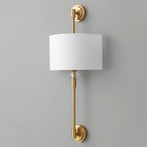 Бра VINTAGE AP2 BRASS Crystal Lux белый на 2 лампы, основание латунь в стиле классический Бра VINTAGE AP2 BRASS Crystal Lux белый на 2 лампы, основание латунь в стиле классический