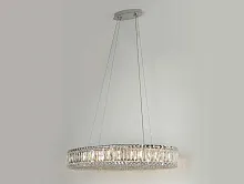 Люстра подвесная 8468/S chrome Newport прозрачная на 8 ламп, основание хром в стиле современный 