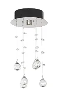 Светильник потолочный Tesoro H 1.4.15.200 N Dio D'Arte прозрачный 1 лампа, основание никель в стиле классический 