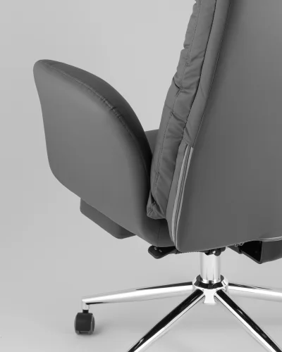 Кресло руководителя TopChairs Solid NC с оттоманкой, серый УТ000041760 Stool Group, /, ножки//, размеры - ***** фото 7