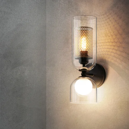 Оригинальный настенный светильник CATCH WALL ELITE 167823-26 ImperiumLoft белый прозрачный на 1 лампа, основание бронзовое в стиле современный  фото 10