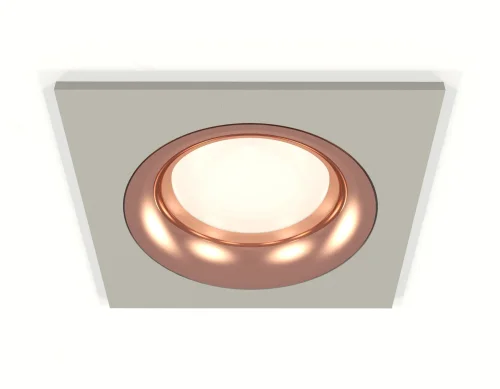 Светильник точечный XC7633006 Ambrella light розовый серый 1 лампа, основание серое в стиле хай-тек современный 