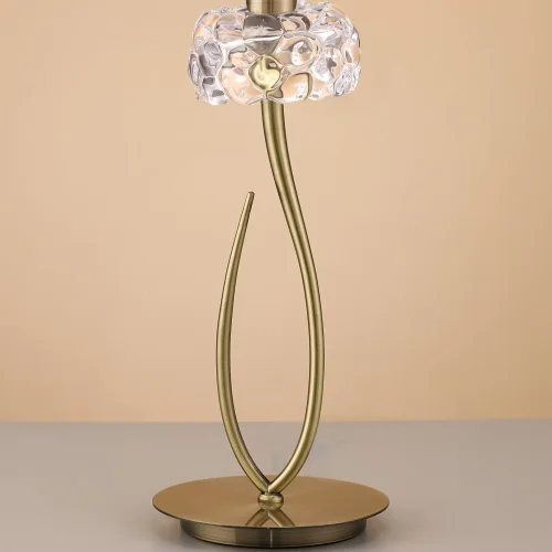Настольная лампа LOEWE ANTIQUE BRASS 4736 Mantra белая 1 лампа, основание бронзовое металл в стиле современный  фото 5