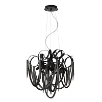 Люстра подвесная Chainy 5067/6 Odeon Light чёрная на 6 ламп, основание чёрное в стиле лофт современный 