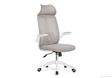 Компьютерное кресло Lokus light gray 15634 Woodville, серый/сетка, ножки/пластик/белый, размеры - *1210***660*650