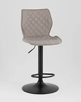 Стул барный Dome, экокожа, серый УТ000039361 Stool Group, серый/экокожа, ножки//чёрный, размеры - ****445*520