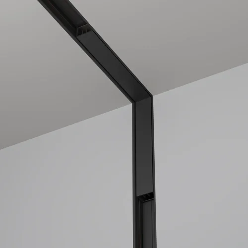 Коннектор угловой внутренний, встраиваемый Magnetic track system Basity TRA172ICL-12B Maytoni чёрный в стиле для светильников серии Magnetic track system Basity встраиваемый basity магнитная фото 2