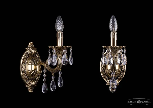 Бра 1702B/1/175/B/GB Bohemia Ivele Crystal без плафона на 1 лампа, основание золотое в стиле классический 