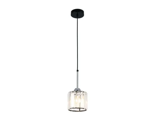 Светильник подвесной TR5894 Ambrella light прозрачный на 1 лампу, основание чёрное в стиле современный 
