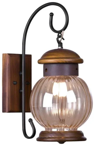 Бра  587-701-01 Velante янтарный на 1 лампа, основание коричневое в стиле кантри 