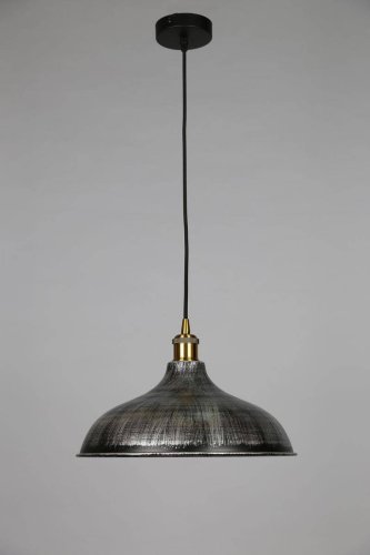 Светильник подвесной лофт Bianca OML-90206-01 Omnilux серый 1 лампа, основание чёрное в стиле лофт  фото 2