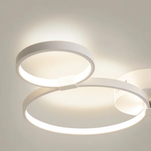 Светильник потолочный LED Olympia MOD448CL-L35WK Maytoni белый на 1 лампу, основание белое в стиле современный минимализм кольца фото 2