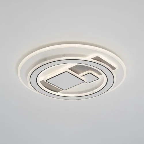 Люстра потолочная LED с пультом Costa CL741020 Citilux белая на 1 лампа, основание белое в стиле современный хай-тек с пультом фото 5