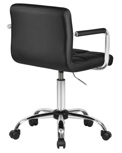 Офисное кресло набор 2 шт. SET-2 9400-LM TERRY, цвет чёрный Dobrin, /экокожа, ножки/металл/хром, размеры - 810*950***580*580 фото 5