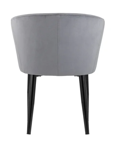 Кресло Ральф велюр серый УТ000004168 Stool Group, серый/велюр, ножки/металл/чёрный, размеры - ****580*600 фото 4