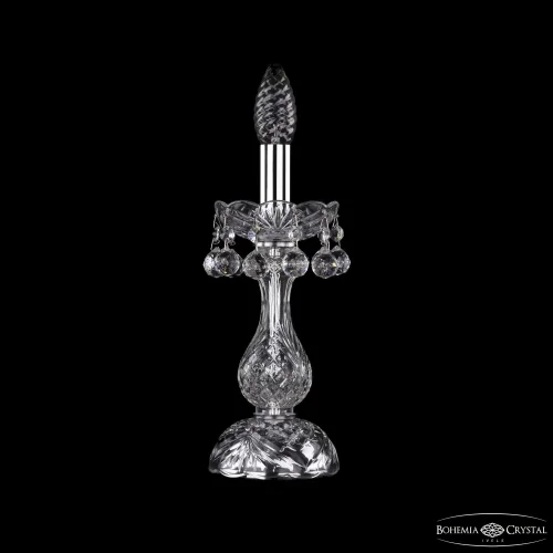 Настольная лампа 1409L/1-27 Ni Bohemia Ivele Crystal без плафона 1 лампа, основание никель металл хрусталь в стиле классический sp