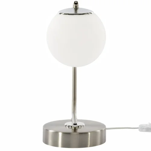 Настольная лампа LED Адам CL228A811 Citilux белая 1 лампа, основание матовое хром металл в стиле современный молекула шар яндекс алиса фото 2
