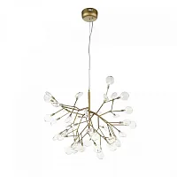 Люстра подвесная Riccardo SL411.203.45 ST-Luce прозрачная на 45 ламп, основание золотое в стиле современный ветви